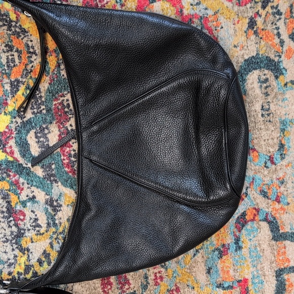 By Far Black Pebbled Leather Shoulder Bag - Picture 7 of 10